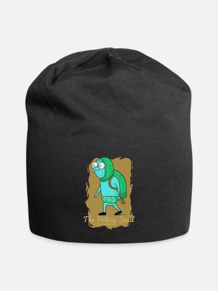 Der Wandernde Schnecke - Jersey-Beanie - Schwarz