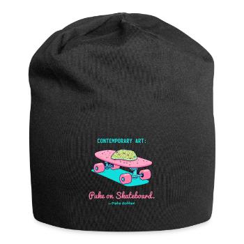 Modern Street Art: Puke on Skateboard - Jersey Beanie - black - Front