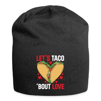February 14 Valentine's Day Mexican Taco Eater - Jersey Beanie - black - Front