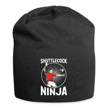 Drôle de joueur de badminton - Bonnet en jersey - noir - Devant