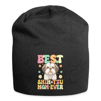 Groovy Hundeliebhaberin - Jersey-Beanie - Schwarz - Vorne