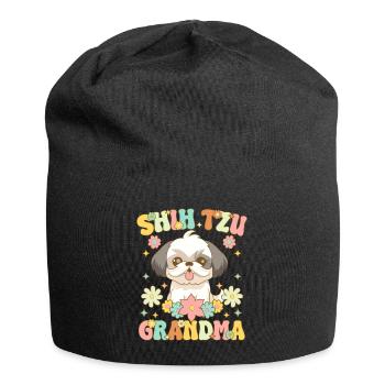 Groovy Hundeliebhaberin - Jersey-Beanie - Schwarz - Vorne