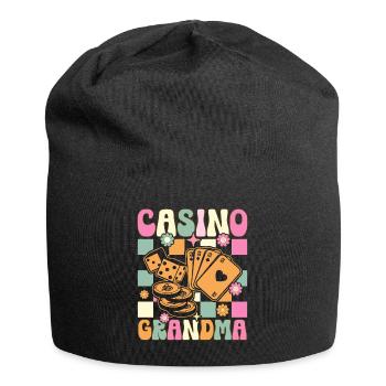 Groovy Slot Machine Casino Liebhaber Glücksspiel - Jersey-Beanie - Schwarz - Vorne