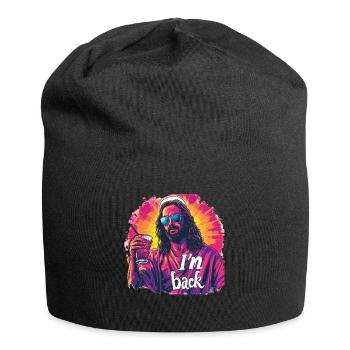 Jesus Christ Easter, I'm Back Party - Jersey Beanie - black - Front