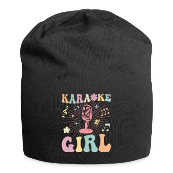 Groovy Female Singer Music Lover - Jersey Beanie - black - Front