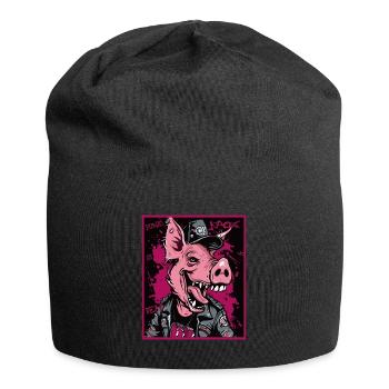 Punk ist tot, Punk Rock Schwein - Jersey-Beanie - Schwarz - Vorne