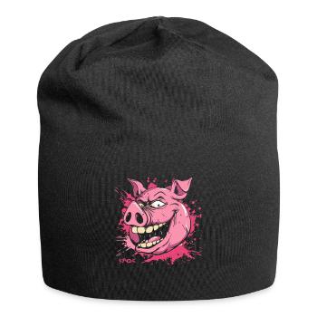 A really mean pig - Jersey Beanie - black - Front