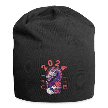 Année du Dragon 2024 - Bonnet en jersey - noir - Devant
