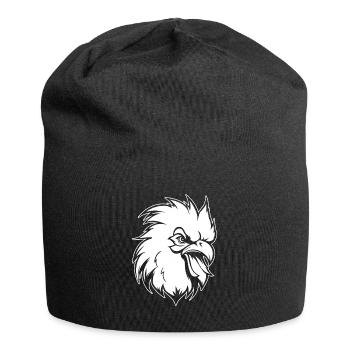 Huhn Henne - Jersey-Beanie - Schwarz - Vorne