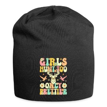 Fille De Chasse Femme Chasseur - Bonnet en jersey - noir - Devant