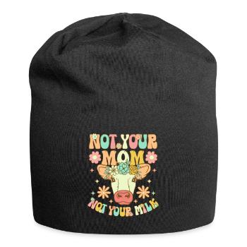 Groovy Vegane Pflanzenbasierte Ernährung - Jersey-Beanie - Schwarz - Vorne