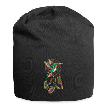 Hummingbird Dream Catcher Dream Catcher Bird - Jersey Beanie - black - Front