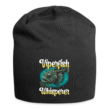 Grusel Tiefsee Viperfisch Angler Meeresbiologe - Jersey-Beanie - Schwarz - Vorne