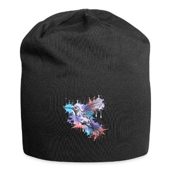 Kolibri Aquarell Aquarell Aquarelle Colibri - Bonnet en jersey - noir - Devant