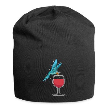 Kolibri Hummingbird Wine Glass - Jersey-Beanie - Schwarz - Vorne