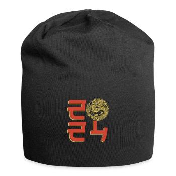 Jahr Des Drachen 2024 - Jersey-Beanie - Schwarz - Vorne