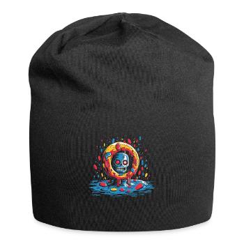 A spooky realm in the circle of delicious donuts - Jersey Beanie - black - Front