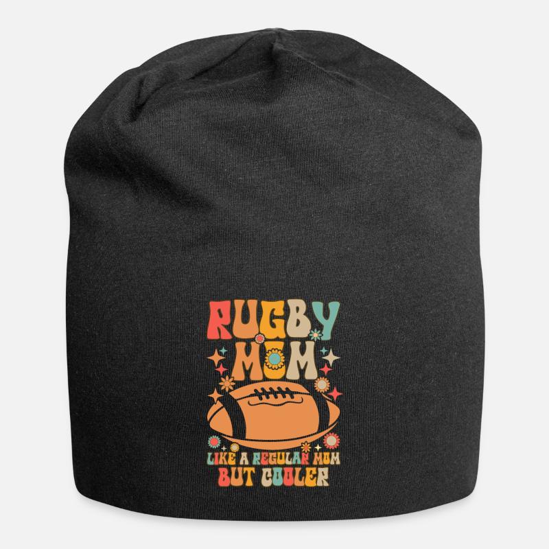 Rugby-Spielerin - Jersey-Beanie - Schwarz