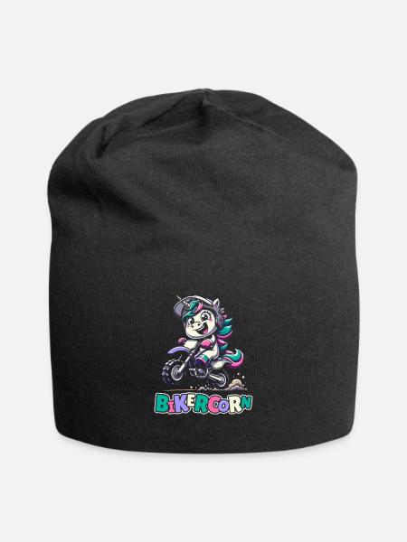 Mx Motocross Dirt Bike Einhorn Bikercorn - Jersey-Beanie - Schwarz