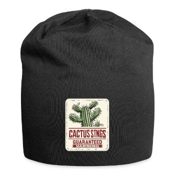 Piqûres de cactus garanties : Attention ! - Bonnet en jersey - noir - Devant