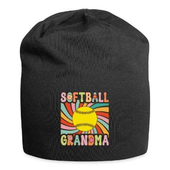 Groovy Softball-Spielerin - Jersey-Beanie - Schwarz - Vorne
