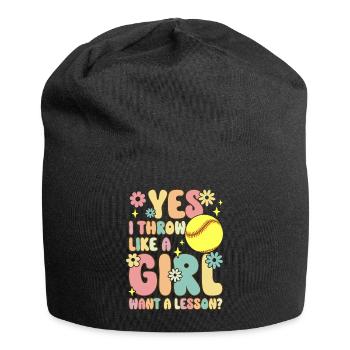 Softball Girl - Jersey Beanie - black - Front
