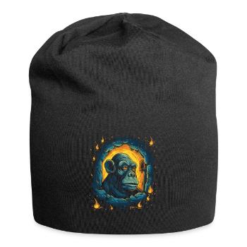 Die Nacht des sternen hellen Kerker-Affen - Jersey-Beanie - Schwarz - Vorne