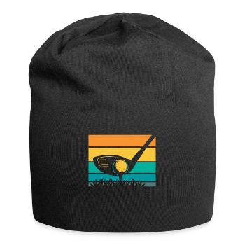 Golf Golfer Golfen - Jersey-Beanie - Schwarz - Vorne