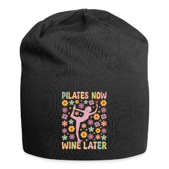 Instructor Yoga Exercise Wine Lover - Jersey Beanie - black - Front
