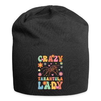 Groovy Female Tarantula Lover Spider - Jersey Beanie - black - Front