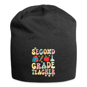 Groovy Grundschullehrerin - Jersey-Beanie - Schwarz - Vorne