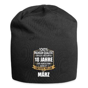 18e anniversaire mars Vintage 2006 idée cadeau - Bonnet en jersey - noir - Devant