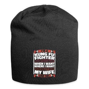 Kung Fu - Jersey-Beanie - Schwarz - Vorne