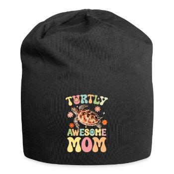 Groovy Turtle Lover Mom - Jersey Beanie - black - Front