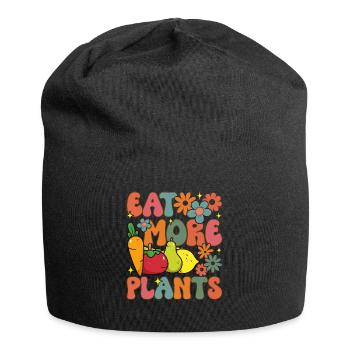 Groovy Régime à base de plantes Véganisme végétalien - Bonnet en jersey - noir - Devant