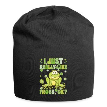 Groovy Frog Lovers - Jersey Beanie - black - Front