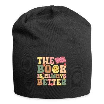 Groovy Book Reader - Jersey Beanie - black - Front