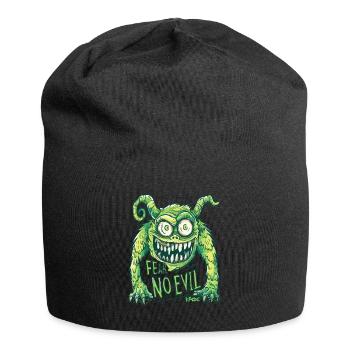 Fear No Evil: Funny Cartoon Monster - Jersey Beanie - black - Front