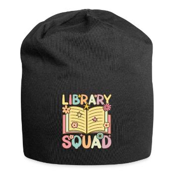 Bibliothécaire lecteur de livres groovy - Bonnet en jersey - noir - Devant