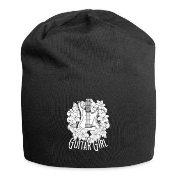 Electric Guitar Electric Guitar Guitar Girl - Jersey Beanie - black - Front