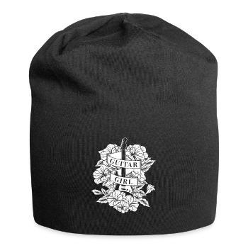 Electric Guitar Electric Guitar Guitar Girl - Jersey Beanie - black - Front