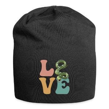 AMOUR amoureux des serpents - Bonnet en jersey - noir - Devant