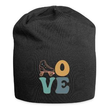 LOVE Rollschuhlaufen Skater Skate Rollschuhe - Jersey-Beanie - Schwarz - Vorne