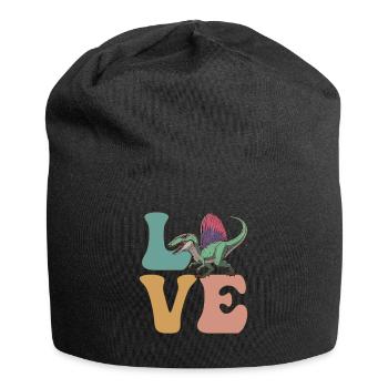 LIEBE Spinosaurus Dinosaurier - Jersey-Beanie - Schwarz - Vorne