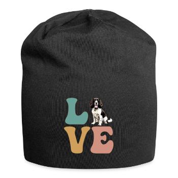 LOVE Springer Spaniel Chien - Bonnet en jersey - noir - Devant
