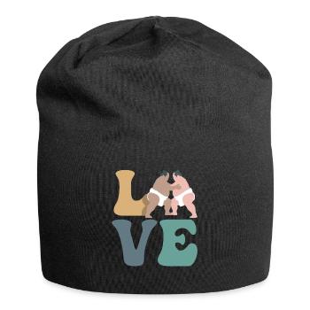 LOVE Sumo Wrestling Japanese Sumo Wrestler - Jersey Beanie - black - Front