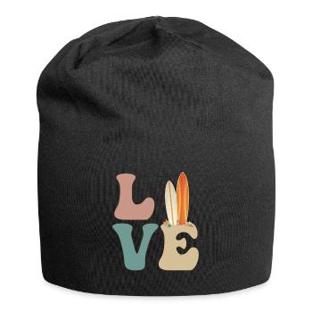 LOVE Surfer Surf à Hawaï - Bonnet en jersey - noir - Devant