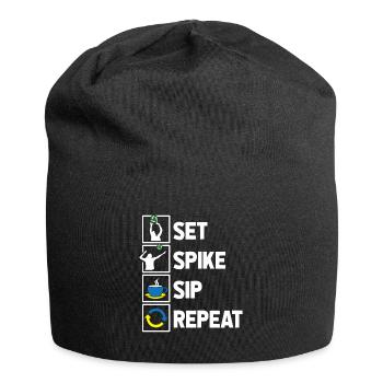 Volleyball Volleyballer Koffein - Jersey-Beanie - Schwarz - Vorne