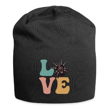 LIEBE Tarantel Spinne - Jersey-Beanie - Schwarz - Vorne