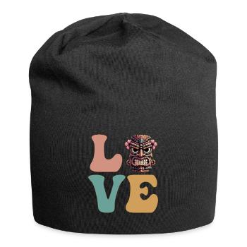 LOVE Tiki Luau Hawaii Tiki Masque - Bonnet en jersey - noir - Devant